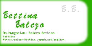 bettina balczo business card